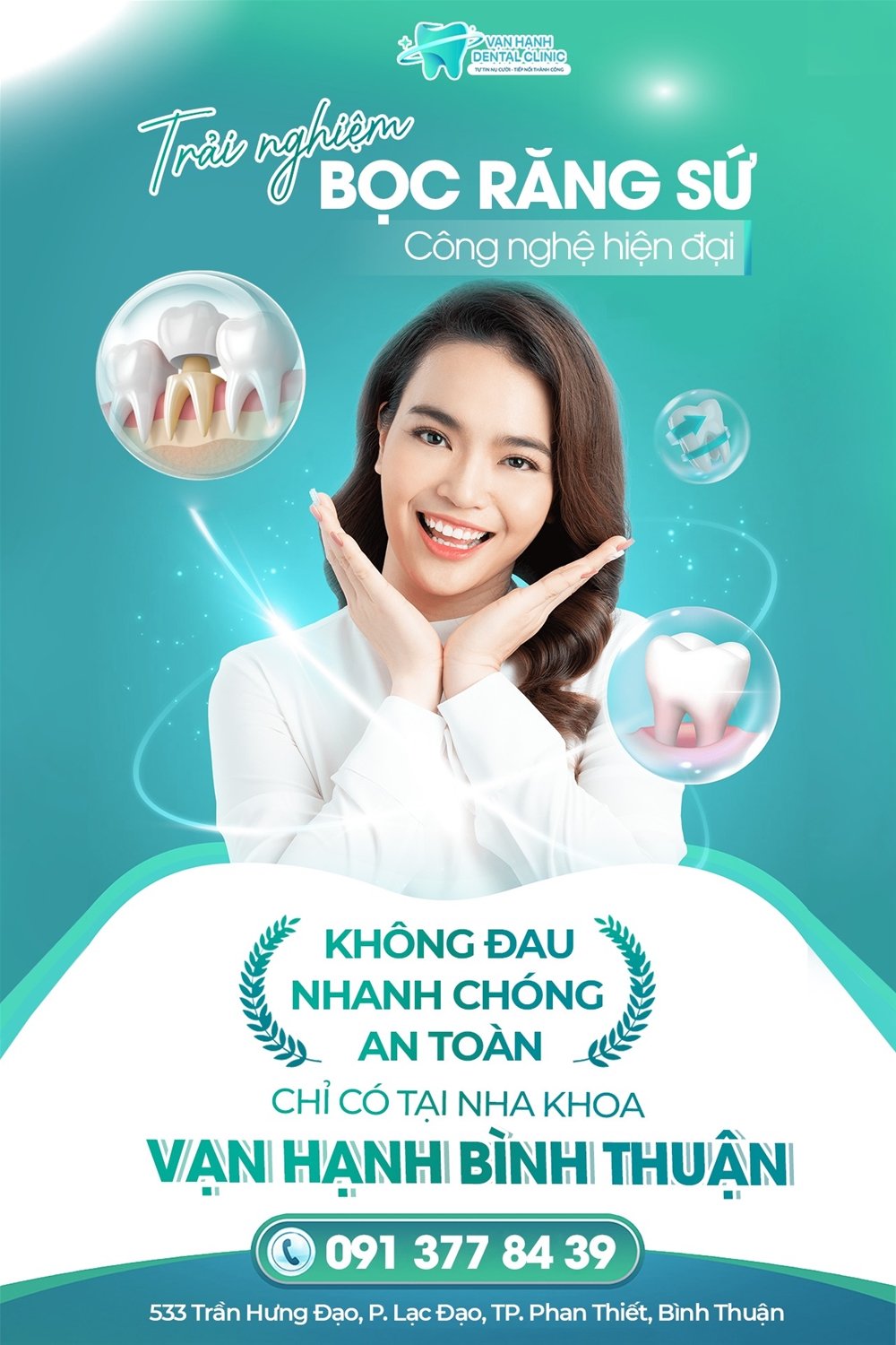 TRẢI NGHIỆM BỌC RĂNG SỨ KHÔNG ĐAU - CHỈ CÓ TẠI NHA KHOA VẠN HẠNH BÌNH THUẬN