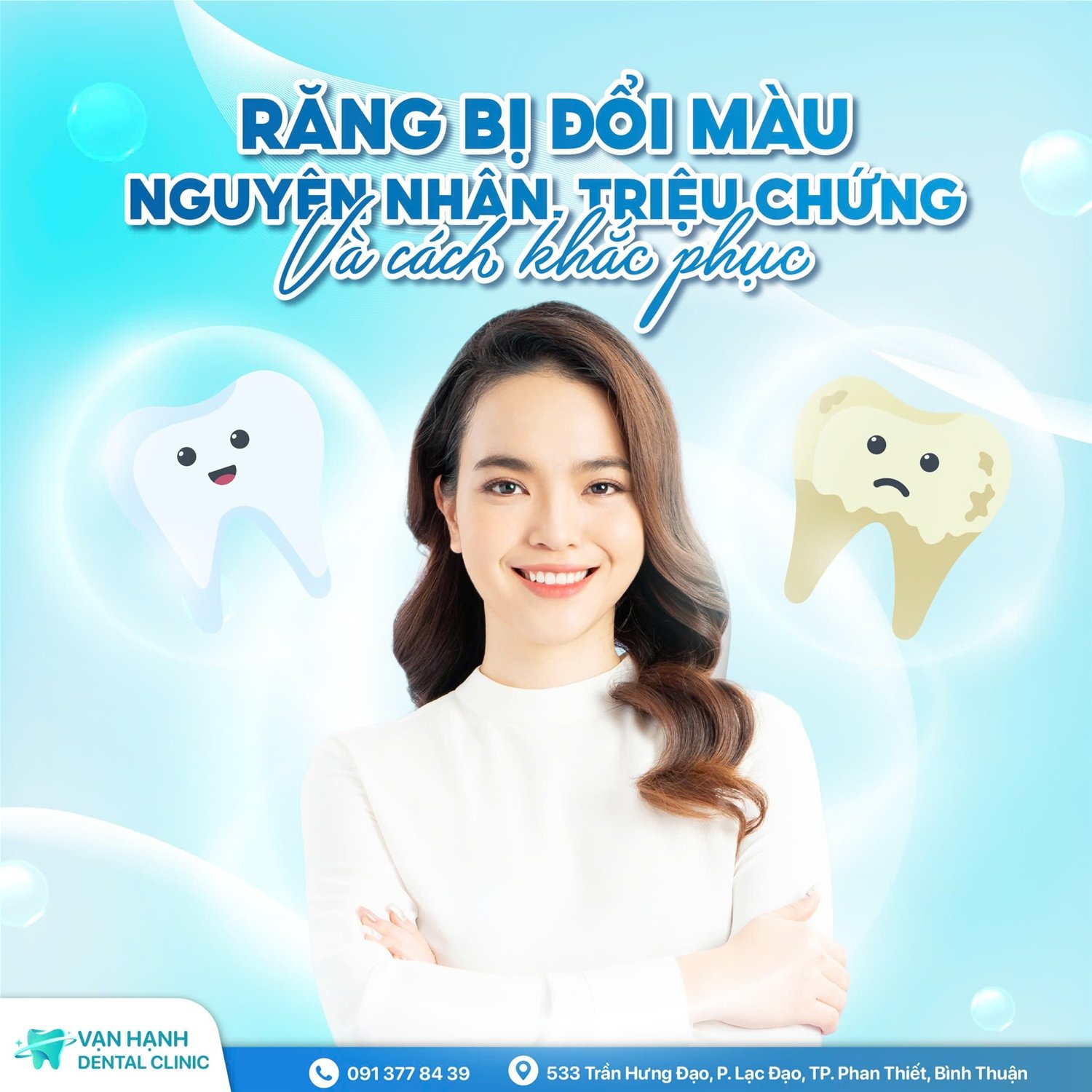 RĂNG BỊ ĐỔI MÀU: NGUYÊN NHÂN, TRIỆU CHỨNG VÀ CÁCH KHẮC PHỤC