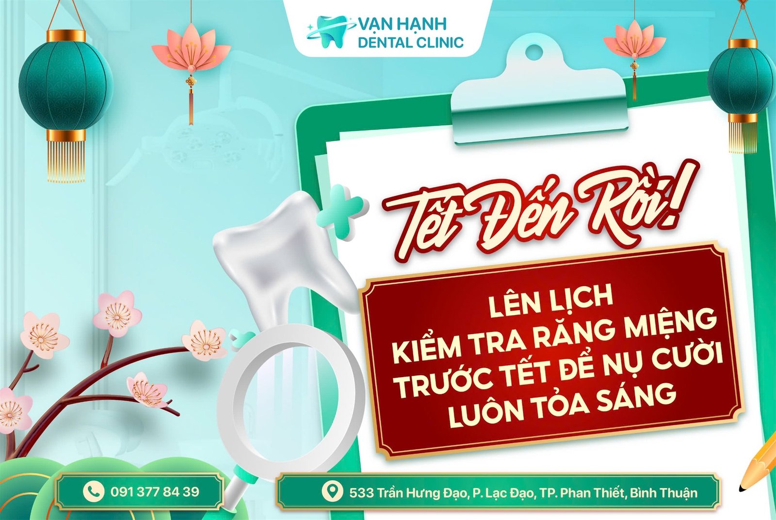 TẾT ĐẾN RỒI! LÊN LỊCH KIỂM TRA RĂNG MIỆNG TRƯỚC TẾT ĐỂ NỤ CƯỜI LUÔN TOẢ SÁNG